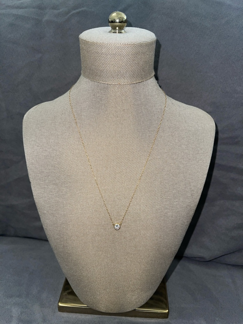 Delicate Gold Solitaire Necklace - Women Jewelry